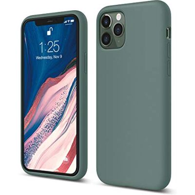 elago Liquid Silicone Case compatibel met iPhone 11 Pro hoes (5,8 inch), siliconen telefoonhoes, rondom bescherming: 3-laags beschermhoes (nachtgroen) Coque de Protection Intégrale, Antichoc, Coque Fine, Doublure Douce en Microfibre Anti-Rayures, 5,8 Po elago Liquid Silicone Case compatibel met iPhone 11 Pro hoes (5,8 inch), siliconen telefoonhoes, rondom bescherming: 3-laags beschermhoes (nachtgroen) Coque de Protection Intégrale, Antichoc, Coque Fine, Doublure Douce en Microfibre Anti-Rayures, 5,8 Po