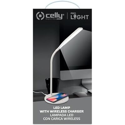 Celly Accessoires voor tablets en opladers en adapters Merk Model Wireless Charger Lamp 10 W Wit Celly Accessoires voor tablets en opladers en adapters Merk Model Wireless Charger Lamp 10 W Wit