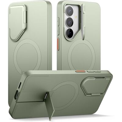 SURITCH Magnetisch beschermhoesje compatibel met Samsung Galaxy S26 5G, met metalen standaard en camerabescherming, schok- en krasbestendig, groen SURITCH Magnetisch beschermhoesje compatibel met Samsung Galaxy S26 5G, met metalen standaard en camerabescherming, schok- en krasbestendig, groen