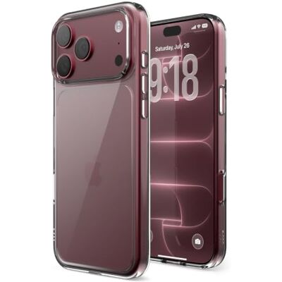 elago Transparante hybride beschermhoes voor iPhone 18 Pro Max & iPhone 17 Hybride PC + TPU, ultradun, verhoogde camerabescherming, krasbestendig, schokbestendig (helder) elago Transparante hybride beschermhoes voor iPhone 18 Pro Max & iPhone 17 Hybride PC + TPU, ultradun, verhoogde camerabescherming, krasbestendig, schokbestendig (helder)