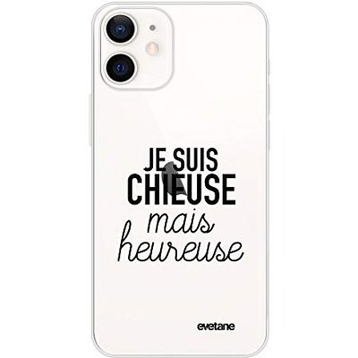 Evetane Beschermhoes voor iPhone 12 Mini (5,4 inch), motief "Glücklich Evetane Beschermhoes voor iPhone 12 Mini (5,4 inch), motief "Glücklich