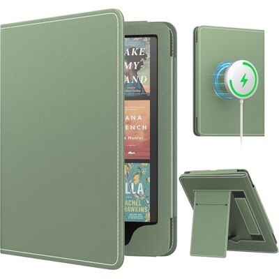 MoKo Magnetische hoes voor 7"/6,8" Kindle Paperwhite 12e/11e generatie, Celadon Kindle Colorsoft 2024/2022,Compatible with iPhone Magsafe for Samsung/Anker Wireless Charging Pads MoKo Magnetische hoes voor 7"/6,8" Kindle Paperwhite 12e/11e generatie, Celadon Kindle Colorsoft 2024/2022,Compatible with iPhone Magsafe for Samsung/Anker Wireless Charging Pads