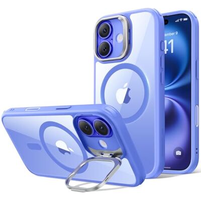 ESR Beschermhoes voor iPhone 16 met magnetische houder, transparant blauw Camera-bediening, anti-vergeling, 3 x militaire valbescherming, magnetische telefoonhoes, Air Guard-hoeken ESR Beschermhoes voor iPhone 16 met magnetische houder, transparant blauw Camera-bediening, anti-vergeling, 3 x militaire valbescherming, magnetische telefoonhoes, Air Guard-hoeken