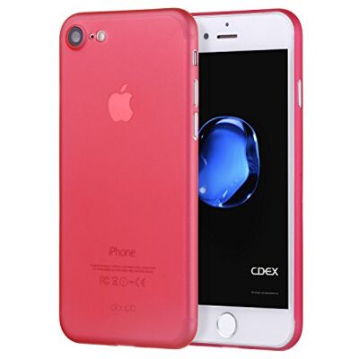 doupi UltraSlim Beschermhoes compatibel met iPhone SE (2022) / iPhone 8/7 (4,7 inch), dun, mat, ultradun en ultralicht, bumper cover, rood doupi UltraSlim Beschermhoes compatibel met iPhone SE (2022) / iPhone 8/7 (4,7 inch), dun, mat, ultradun en ultralicht, bumper cover, rood