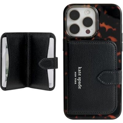 Kate Spade New York Morgan Magnetische kaarthouder voor mobiele telefoon, compatibel met MagSafe-portemonnee, zwart Kate Spade New York Morgan Magnetische kaarthouder voor mobiele telefoon, compatibel met MagSafe-portemonnee, zwart