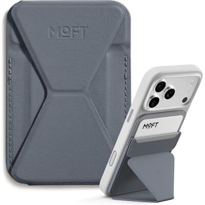 MOFT Magsafe kaarthouder voor iPhone 17/16/15/14/13/12, Magsafe portemonnee van veganistisch leer, extra sterk magnetisme, 3 modi, 2 kaarthouders (koud grijs) MOFT Magsafe kaarthouder voor iPhone 17/16/15/14/13/12, Magsafe portemonnee van veganistisch leer, extra sterk magnetisme, 3 modi, 2 kaarthouders (koud grijs)