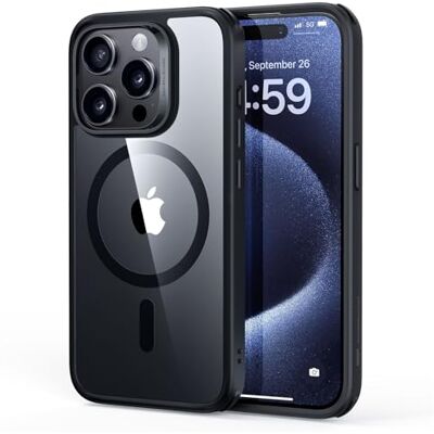 ESR iPhone 15 Pro Max magnetische hoes, compatibel met MagSafe, militaire bescherming, vergeelt niet, krasbestendige achterkant, voor iPhone 15 Pro Max, klassieke serie ESR iPhone 15 Pro Max magnetische hoes, compatibel met MagSafe, militaire bescherming, vergeelt niet, krasbestendige achterkant, voor iPhone 15 Pro Max, klassieke serie