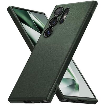 Ringke Hoesje voor Samsung Galaxy S24 Ultra Case Onyx Dark Green Schokabsorberende bescherming, ultradun, flexibele achterkant, zachte bumper, antislip, krasbestendig, anti-vergeling Ringke Hoesje voor Samsung Galaxy S24 Ultra Case Onyx Dark Green Schokabsorberende bescherming, ultradun, flexibele achterkant, zachte bumper, antislip, krasbestendig, anti-vergeling