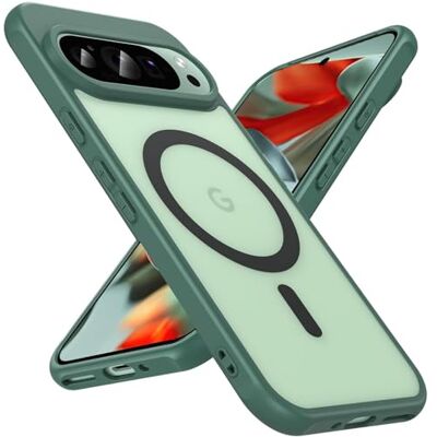 Verco Beschermhoesje voor Google Pixel 9 Pro XL, magnetisch, voor Pixel 9 Pro XL, mat, schokbestendig, compatibel met draadloos opladen, QI, groen Verco Beschermhoesje voor Google Pixel 9 Pro XL, magnetisch, voor Pixel 9 Pro XL, mat, schokbestendig, compatibel met draadloos opladen, QI, groen