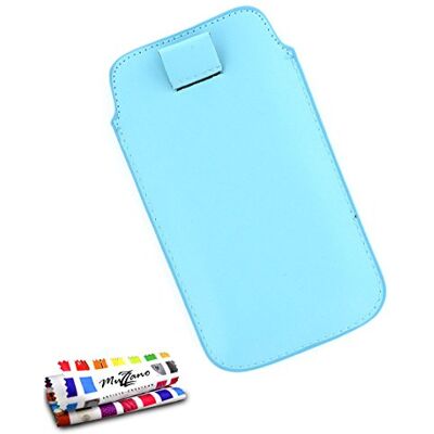 Muzzano Beschermhoes voor Wiko Goa, Lagunenblauw, incl. stylus en reinigingsdoekje Muzzano Beschermhoes voor Wiko Goa, Lagunenblauw, incl. stylus en reinigingsdoekje
