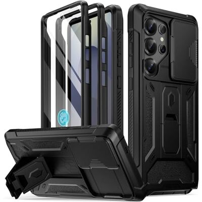 Poetic Spartan Beschermhoes voor Galaxy S25 Ultra 6,9 inch, verschuifbare camerabescherming, displaybescherming, compatibel met vingerafdruksensor, militaire kwaliteit, standaard, mat zwart Poetic Spartan Beschermhoes voor Galaxy S25 Ultra 6,9 inch, verschuifbare camerabescherming, displaybescherming, compatibel met vingerafdruksensor, militaire kwaliteit, standaard, mat zwart