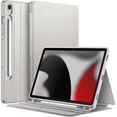 FINTIE Beschermhoes voor Samsung Galaxy Tab S10 Lite/S10 FE 2025/S9 FE 10,9 inch/S9 11 inch met S-penhouder, dunne meerhoekige standaard met zachte TPU-achterkant, zilvergrijs FINTIE Beschermhoes voor Samsung Galaxy Tab S10 Lite/S10 FE 2025/S9 FE 10,9 inch/S9 11 inch met S-penhouder, dunne meerhoekige standaard met zachte TPU-achterkant, zilvergrijs