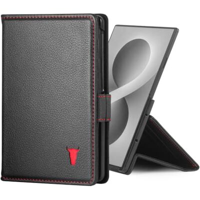 TORRO Beschermhoes compatibel met Samsung Galaxy Z Fold8 2026, portemonnee van echt leer met standaard en kaartvakken (zwart) TORRO Beschermhoes compatibel met Samsung Galaxy Z Fold8 2026, portemonnee van echt leer met standaard en kaartvakken (zwart)