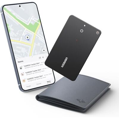 UGREEN FineTrack Slim S Smart Tag Wallet Tracker Galaxy alleen Bluetooth-tracker, ultradun, 1,7 mm, waterdicht IP68, 1 jaar, compatibel met SmartThings, voor portemonnee, sleutels, bagage UGREEN FineTrack Slim S Smart Tag Wallet Tracker Galaxy alleen Bluetooth-tracker, ultradun, 1,7 mm, waterdicht IP68, 1 jaar, compatibel met SmartThings, voor portemonnee, sleutels, bagage