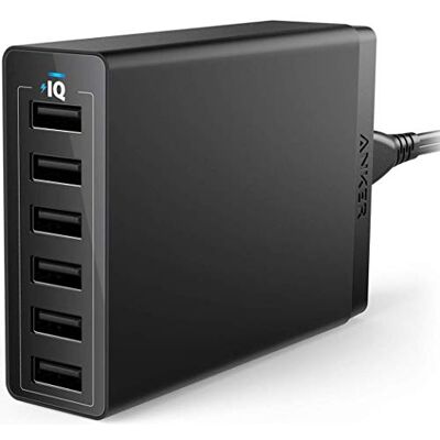Anker HUB DE CHARGE 60W 6-PORTS USB-A NOIR Anker HUB DE CHARGE 60W 6-PORTS USB-A NOIR