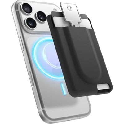 elago Magnetische sleutelkaarthouder van siliconen voor iPhone Compatibel met MagSafe, sleutelhouder, portemonnee voor telefoon, duurzame siliconen, krasbestendig/schade (zwart) elago Magnetische sleutelkaarthouder van siliconen voor iPhone Compatibel met MagSafe, sleutelhouder, portemonnee voor telefoon, duurzame siliconen, krasbestendig/schade (zwart)