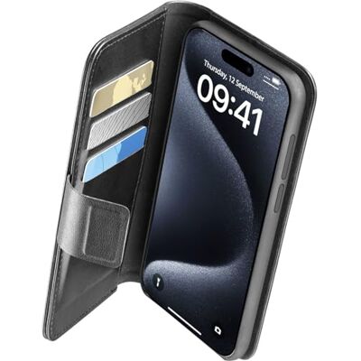 Cellular Line Book Agenda iPhone 15 Pro Stijlvol en functioneel in één oplossing Met geïntegreerde antibacteriële microban-technologie Zwart Cellular Line Book Agenda iPhone 15 Pro Stijlvol en functioneel in één oplossing Met geïntegreerde antibacteriële microban-technologie Zwart