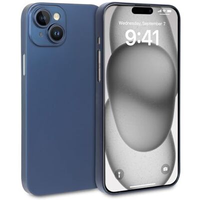 doupi Ultradunne hoes compatibel met iPhone 15 (6,1 inch) matte afwerking, draadloos opladen ondersteund, super dunne beschermhoes, blauw doupi Ultradunne hoes compatibel met iPhone 15 (6,1 inch) matte afwerking, draadloos opladen ondersteund, super dunne beschermhoes, blauw