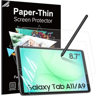 MoKo 3 stuks Paper-Feel Screen Protector voor Samsung Galaxy Tab A11 2025, Anti-Glare Matte PET-folie voor Samsung Tab A9 Tablet, Case Friendly, Bubble Free Paperlike for Samsung Tab A9 2023, Matte Slim Film, True Paper-Feel, Anti Glare, HD Clear, Bubbl MoKo 3 stuks Paper-Feel Screen Protector voor Samsung Galaxy Tab A11 2025, Anti-Glare Matte PET-folie voor Samsung Tab A9 Tablet, Case Friendly, Bubble Free Paperlike for Samsung Tab A9 2023, Matte Slim Film, True Paper-Feel, Anti Glare, HD Clear, Bubbl
