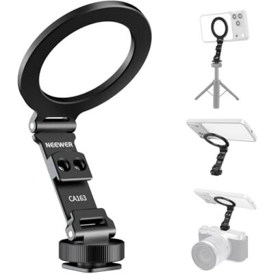 NEEWER Magnetisch statief voor telefoon, adapter klauw van aluminium, compact en licht, mobiele telefoonhouder voor camera, compatibel met MagSafe iPhone Samsung Android NEEWER Magnetisch statief voor telefoon, adapter klauw van aluminium, compact en licht, mobiele telefoonhouder voor camera, compatibel met MagSafe iPhone Samsung Android