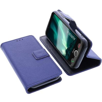 foto-kontor Beschermhoesje compatibel met Doro Aurora A10 / A11 Blauw Bookstyle Beschermende telefoonhoes Klaphoes met standaard foto-kontor Beschermhoesje compatibel met Doro Aurora A10 / A11 Blauw Bookstyle Beschermende telefoonhoes Klaphoes met standaard