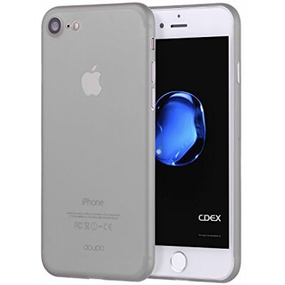 doupi Ultradunne hoes voor iPhone SE (2022) / iPhone 8/7 (4,7 inch) Slanke matte en lichte beschermhoes Grijs doupi Ultradunne hoes voor iPhone SE (2022) / iPhone 8/7 (4,7 inch) Slanke matte en lichte beschermhoes Grijs