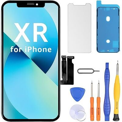 LL TRADER Scherm voor iPhone XR lcd schermvervanging 6,1 inch touchscreen digitizer iPhone XR frame montage reparatie gereedschap met model A1984 A2105 A2106 A2107 A2108 LL TRADER Scherm voor iPhone XR lcd schermvervanging 6,1 inch touchscreen digitizer iPhone XR frame montage reparatie gereedschap met model A1984 A2105 A2106 A2107 A2108
