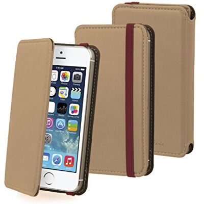 muvit MUAGE0031 Etui Agenda pour Smartphone Taille Beige muvit MUAGE0031 Etui Agenda pour Smartphone Taille Beige