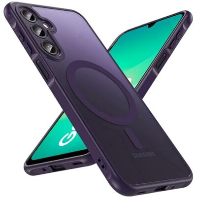 Verco Hoesje voor Samsung Galaxy A27 5G, magnetisch, mat, schokbestendig, compatibel met draadloos opladen QI, dun, paars Verco Hoesje voor Samsung Galaxy A27 5G, magnetisch, mat, schokbestendig, compatibel met draadloos opladen QI, dun, paars