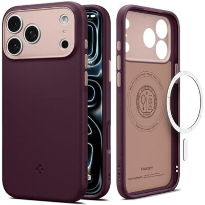 Spigen Hoesje voor de iPhone 17 Pro, Nano Pop MagFit, levendige kleuren, burgundy bean Spigen Hoesje voor de iPhone 17 Pro, Nano Pop MagFit, levendige kleuren, burgundy bean