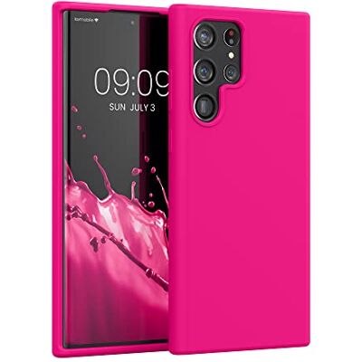 kwmobile Hoesje compatibel met Samsung Galaxy S22 Ultra hoes Zachte TPU siliconen telefoonhoes neonroze kwmobile Hoesje compatibel met Samsung Galaxy S22 Ultra hoes Zachte TPU siliconen telefoonhoes neonroze