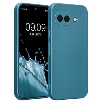kwmobile Hoesje compatibel met Samsung Galaxy 9a hoes zachte TPU telefoonhoes blauw metaal kwmobile Hoesje compatibel met Samsung Galaxy 9a hoes zachte TPU telefoonhoes blauw metaal