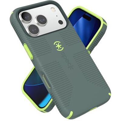Speck CANDYSHELL Grip + MS Hoesje voor iPhone 17 Pro NEO DRAB/glanzend groen Dunne beschermende handgreep Valbescherming Compatibel met MagSafe Speck CANDYSHELL Grip + MS Hoesje voor iPhone 17 Pro NEO DRAB/glanzend groen Dunne beschermende handgreep Valbescherming Compatibel met MagSafe