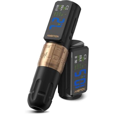 Ambition Soldier 270S Draadloze tattoo-machine met 2400 mAh digitaal led-display, draaibaar tattoo-pistool met borstelloze motor met hoog koppel van 270 g Ambition Soldier 270S Draadloze tattoo-machine met 2400 mAh digitaal led-display, draaibaar tattoo-pistool met borstelloze motor met hoog koppel van 270 g