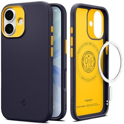 Spigen Hoesje voor de iPhone 17, Nano Pop MagFit, levendige kleuren, blauw bosbes Spigen Hoesje voor de iPhone 17, Nano Pop MagFit, levendige kleuren, blauw bosbes