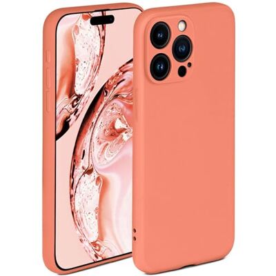 OneFlow Telefoonhoesje voor iPhone 15 Pro Max, zachte siliconen, met camerabescherming, verhoogde displaybescherming, zachte achterkant, koraal OneFlow Telefoonhoesje voor iPhone 15 Pro Max, zachte siliconen, met camerabescherming, verhoogde displaybescherming, zachte achterkant, koraal