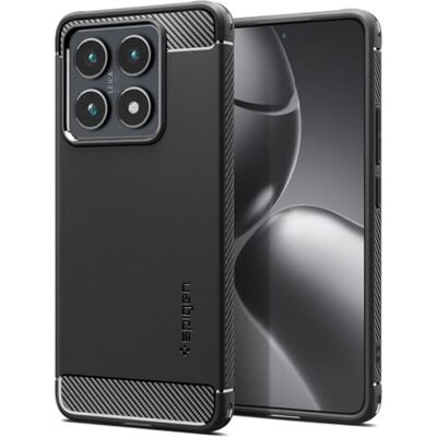 Spigen Rugged Armor beschermhoes compatibel met Xiaomi 14T Pro Koolstofvezelpatroon, veilige grip, luchtkussentechnologie, bescherming van militaire kwaliteit Spigen Rugged Armor beschermhoes compatibel met Xiaomi 14T Pro Koolstofvezelpatroon, veilige grip, luchtkussentechnologie, bescherming van militaire kwaliteit