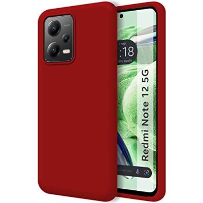 Tumundosmartphone Coque en silicone liquide ultra souple pour Xiaomi Redmi Note 12 5G couleur rouge Tumundosmartphone Coque en silicone liquide ultra souple pour Xiaomi Redmi Note 12 5G couleur rouge