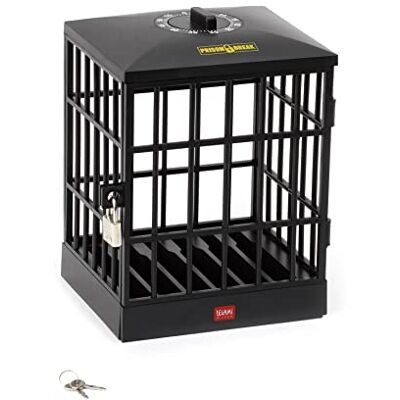 Legami Mobiele telefoongevangenis, timer tot 60 minuten, handmatig verstelbaar, inclusief 1 hangslot en 2 sleutels, 12,5 x 18,5 cm, bevat tot 6 mobiele telefoons Legami Mobiele telefoongevangenis, timer tot 60 minuten, handmatig verstelbaar, inclusief 1 hangslot en 2 sleutels, 12,5 x 18,5 cm, bevat tot 6 mobiele telefoons