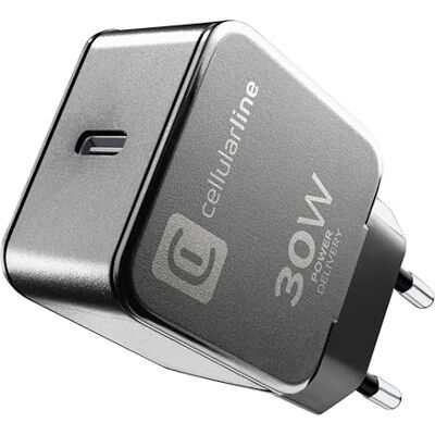 Cellular Line 30 W Fast Charge USB-C netwerkoplader Motorola, Google en andere merken Opladen op volle snelheid met 30 W Power Delivery Zwart Cellular Line 30 W Fast Charge USB-C netwerkoplader Motorola, Google en andere merken Opladen op volle snelheid met 30 W Power Delivery Zwart