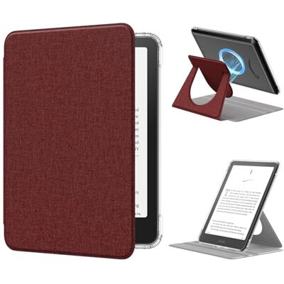 MoKo 360° draaibare hoes voor 7 inch e-bookreader 12e generatie 2024, afneembare magnetische bescherming, verstelbare standhoes met auto wake/slaap, niet voor TCL opmerkelijke kobo, denim wijnrood Clear Back, Detachable Magnetic, Adjustable Stand Cover, MoKo 360° draaibare hoes voor 7 inch e-bookreader 12e generatie 2024, afneembare magnetische bescherming, verstelbare standhoes met auto wake/slaap, niet voor TCL opmerkelijke kobo, denim wijnrood Clear Back, Detachable Magnetic, Adjustable Stand Cover,