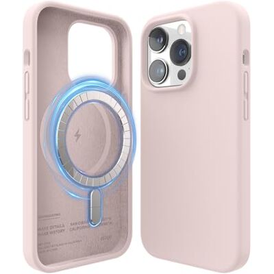 elago Magnetische siliconen beschermhoes voor iPhone 14 Pro Compatibel met MagSafe, geïntegreerde magneten, hoes van vloeibare siliconen, schokbestendig, sterke magneet (mooi roze) elago Magnetische siliconen beschermhoes voor iPhone 14 Pro Compatibel met MagSafe, geïntegreerde magneten, hoes van vloeibare siliconen, schokbestendig, sterke magneet (mooi roze)
