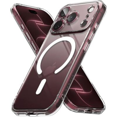 Ringke Beschermhoes voor iPhone 18 Pro Case Fusion Magnetic Clear Transparant, magnetisch, ultradun, robuust, harde achterkant, zachte bumper, schokbestendig, geïntegreerde magneetring Ringke Beschermhoes voor iPhone 18 Pro Case Fusion Magnetic Clear Transparant, magnetisch, ultradun, robuust, harde achterkant, zachte bumper, schokbestendig, geïntegreerde magneetring