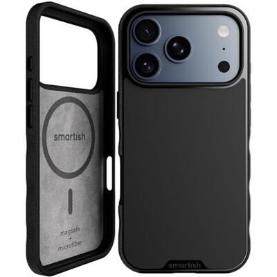 Smartish Gripmunk Magnetische beschermhoes voor iPhone 17 Pro, licht en beschermend, dunne beschermhoes met microvezelvoering voor Apple iPhone 17 Pro, zwart Tie Affair Smartish Gripmunk Magnetische beschermhoes voor iPhone 17 Pro, licht en beschermend, dunne beschermhoes met microvezelvoering voor Apple iPhone 17 Pro, zwart Tie Affair