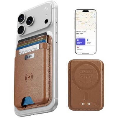 ESR Portemonnee voor MagSafe met Find My-functie, houder voor 5 kaarten Magnetische portemonnee met RFID-blokkering voor iPhone 18 Pro/Pro Max, 17/16/15/14/13/12, niet voor 13/12 mini, bruin ESR Portemonnee voor MagSafe met Find My-functie, houder voor 5 kaarten Magnetische portemonnee met RFID-blokkering voor iPhone 18 Pro/Pro Max, 17/16/15/14/13/12, niet voor 13/12 mini, bruin