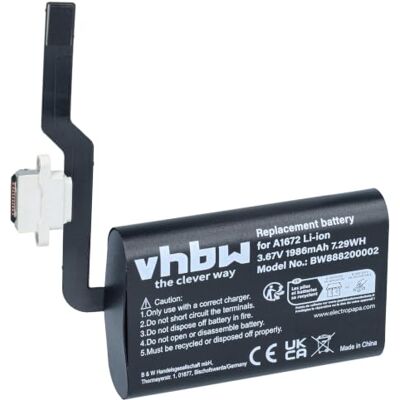 vhbw Vervangende batterij voor Apple 020-00633, 020-00634 voor draadloze muis (1986 mAh, 3,67 V, Li-Ion) vhbw Vervangende batterij voor Apple 020-00633, 020-00634 voor draadloze muis (1986 mAh, 3,67 V, Li-Ion)