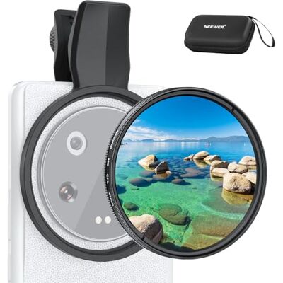 NEEWER 67 mm CPL-filter met clip voor telefoon, polariserende cirkelvormige fotografie-accessoireset voor Android smartphone lens, polarisator compatibel met Samsung Google Pixel Huawei Xiaomi, FL-B19 NEEWER 67 mm CPL-filter met clip voor telefoon, polariserende cirkelvormige fotografie-accessoireset voor Android smartphone lens, polarisator compatibel met Samsung Google Pixel Huawei Xiaomi, FL-B19