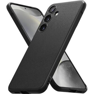 Ringke Hoesje voor Samsung Galaxy S24 Case, Onyx, zwart Schokabsorberende bescherming, ultradun, flexibele achterkant, zachte bumper, antislip, krasbestendig, anti-vergeling Ringke Hoesje voor Samsung Galaxy S24 Case, Onyx, zwart Schokabsorberende bescherming, ultradun, flexibele achterkant, zachte bumper, antislip, krasbestendig, anti-vergeling