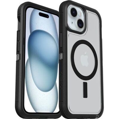 Otterbox Defender XT MagSafe hoes, iPhone 17e/16e/15/14/13, helder/zwart Schokbestendig, valbestendig, robuust, bestand tegen 7 x meer vallen dan militaire standaard Otterbox Defender XT MagSafe hoes, iPhone 17e/16e/15/14/13, helder/zwart Schokbestendig, valbestendig, robuust, bestand tegen 7 x meer vallen dan militaire standaard