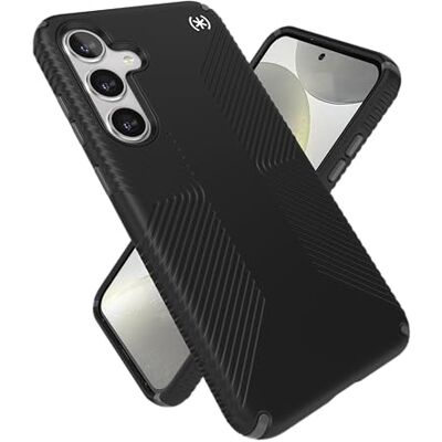 Speck Presidio 2 perfecte beschermhoes voor Samsung Galaxy S24+, camerabescherming en valbescherming, zorgt voor een veilige grip, maakt draadloos opladen mogelijk, absorbeert Speck Presidio 2 perfecte beschermhoes voor Samsung Galaxy S24+, camerabescherming en valbescherming, zorgt voor een veilige grip, maakt draadloos opladen mogelijk, absorbeert